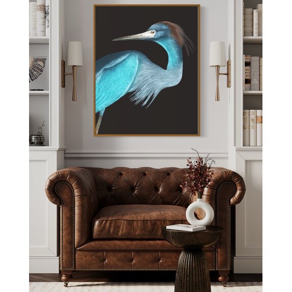 The Picturalist | Print on Canvas Blue Crane (Rectangular) by John James Audubon