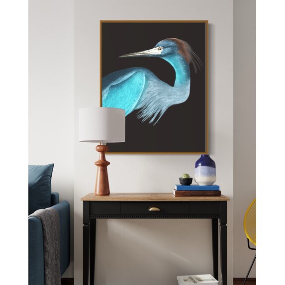 The Picturalist | Print on Canvas Blue Crane (Rectangular) by John James Audubon