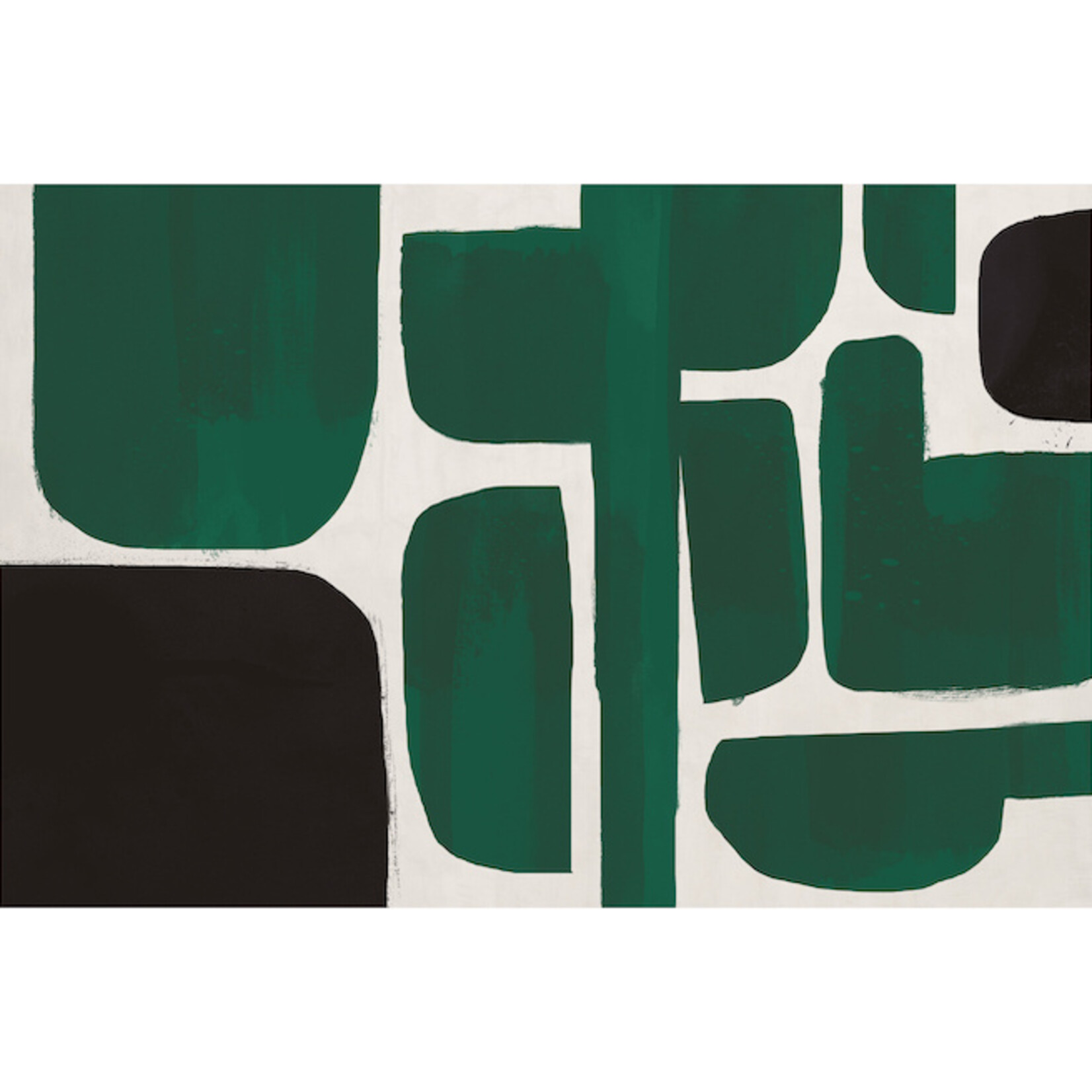 The Picturalist | Print on Canvas Composicion in Green and Black by Alejandro Franseschini