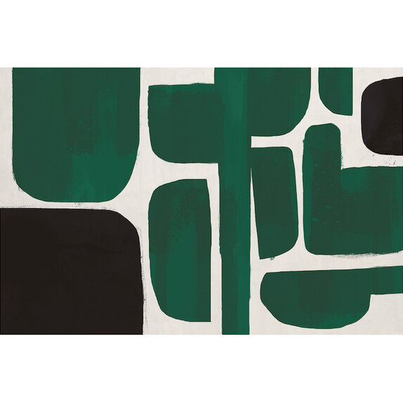 The Picturalist | Print on Canvas Composicion in Green and Black by Alejandro Franseschini