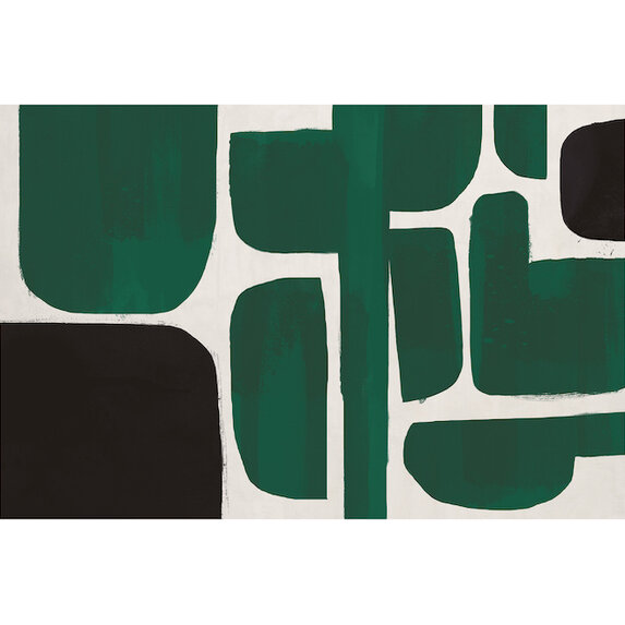 The Picturalist | Stretched Print on Canvas Composicion in Green and Black by Alejandro Franseschini