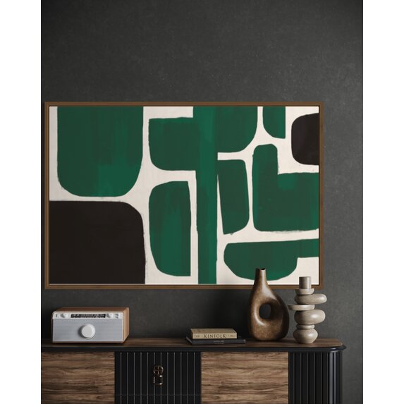 The Picturalist | Print on Canvas Composicion in Green and Black by Alejandro Franseschini