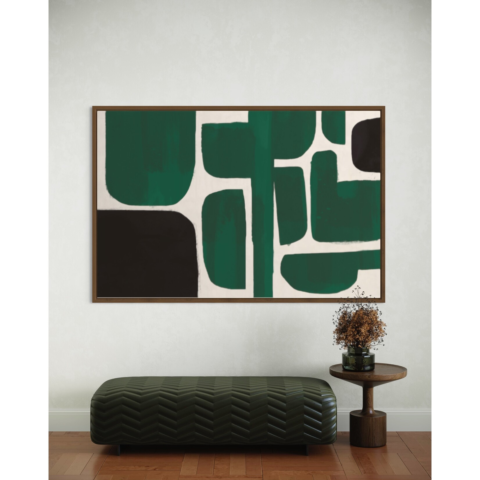 The Picturalist | Print on Canvas Composicion in Green and Black by Alejandro Franseschini