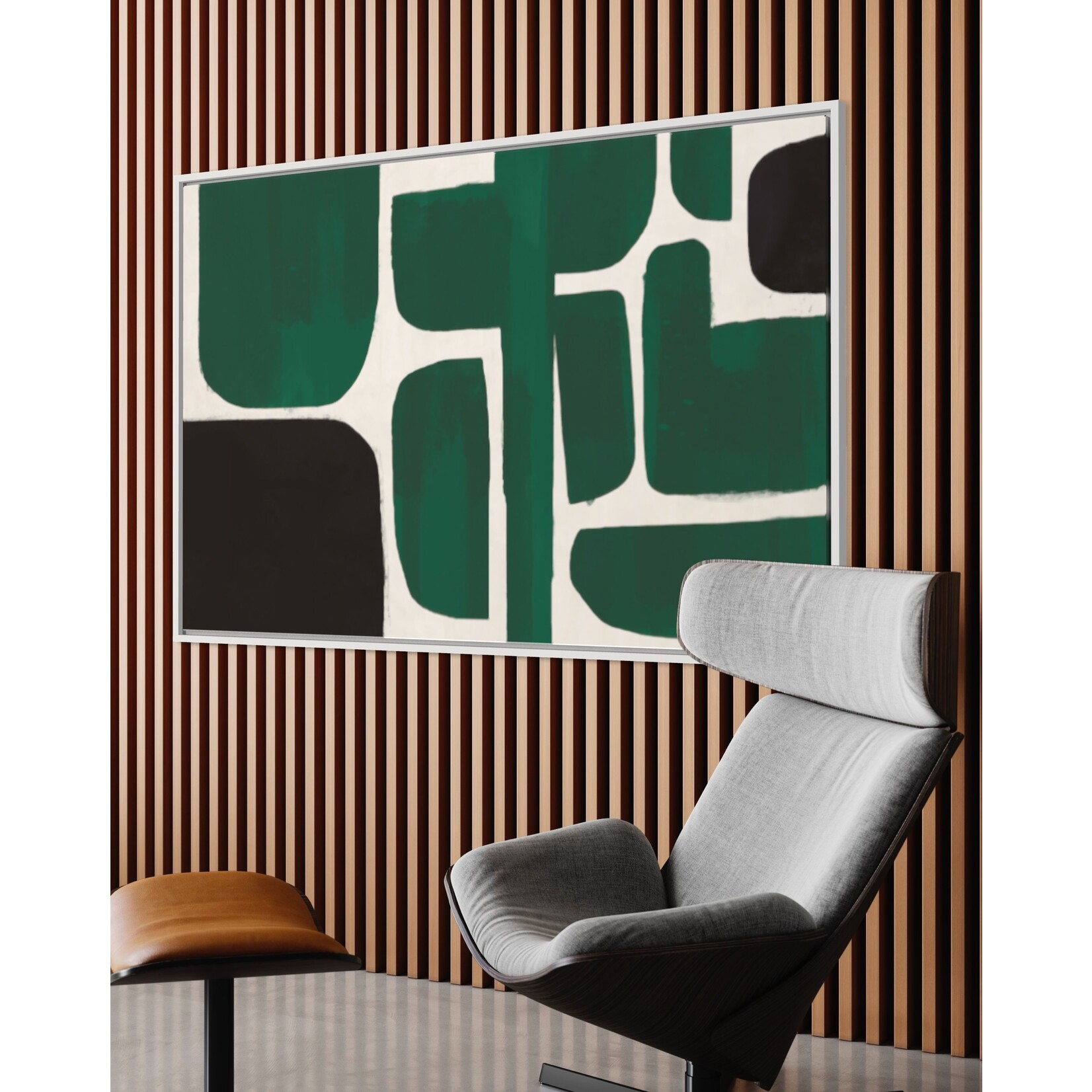The Picturalist | Print on Canvas Composicion in Green and Black by Alejandro Franseschini