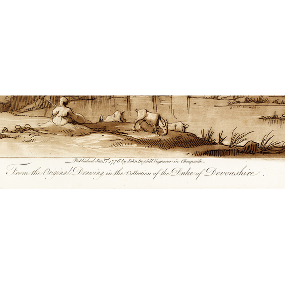 The Picturalist | Fine Art Prints on Paper Antique Pastoral Scene Duke Of Devonshire by J. Boydell 1802