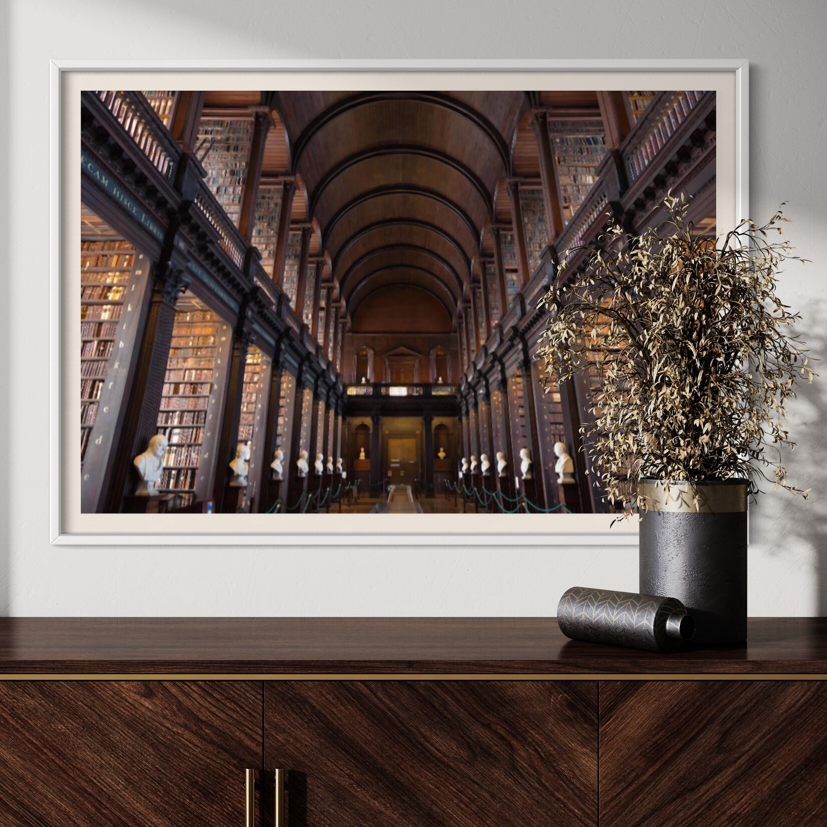 Fine Art Print on Rag Paper Library at Trinity College in Dublin by F. Koherl