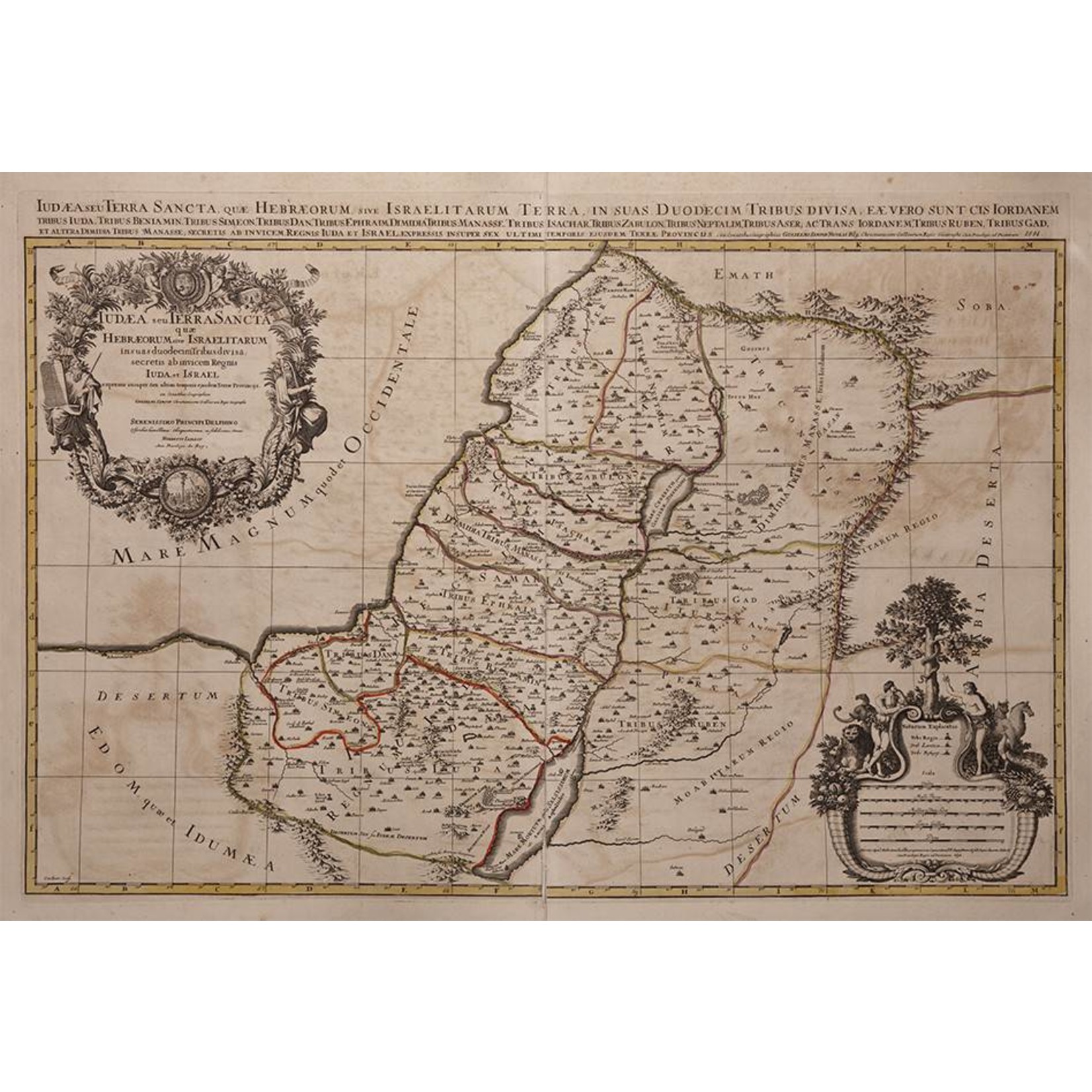 The Picturalist | Fine Art Prints on Paper Antique Map of Judea and the Twelve Tribes