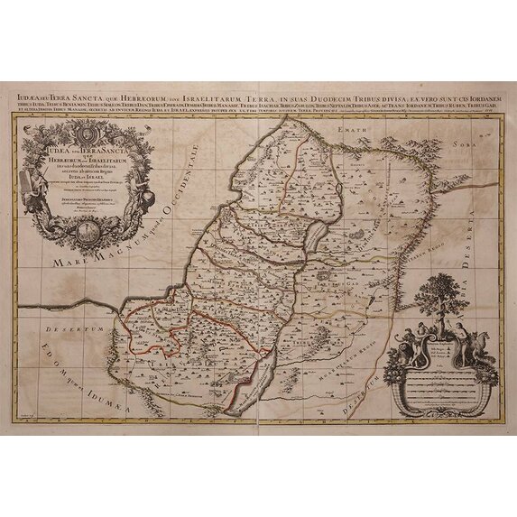 The Picturalist | Fine Art Prints on Paper Antique Map of Judea and the Twelve Tribes