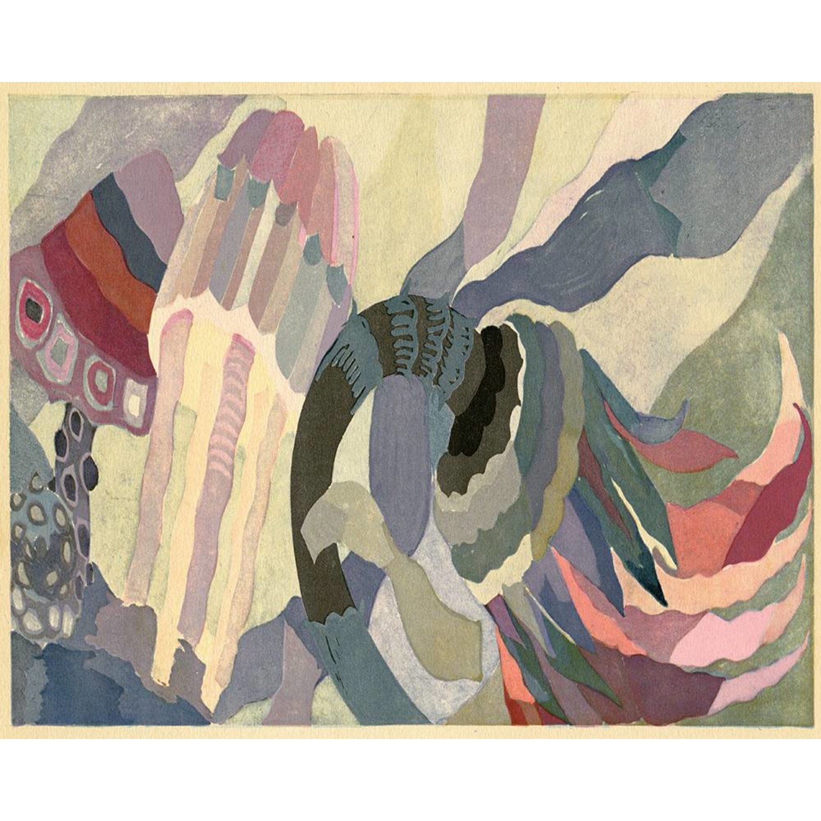 Framed Print on Rag Paper: Underwater Modernist by Edouard Benedictus