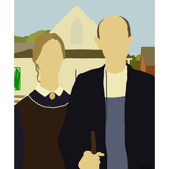 Fine Art Print on Rag Paper American Gothic by Michael Schleuse
