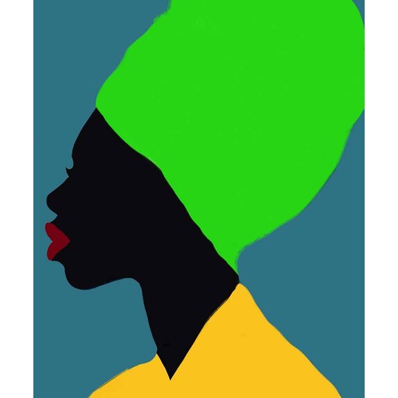 Fine Art Print on Rag Paper Portrait of a black woman by Michael Schleuse