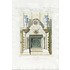 Framed Print on Rag Paper: Architectural Colored Elevation of a French Chimney Mantel