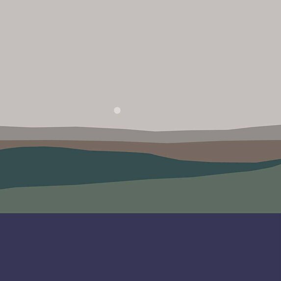 The Picturalist | Fine Art Prints on Paper Landscape with Full Moon by Alejandro Franseschini