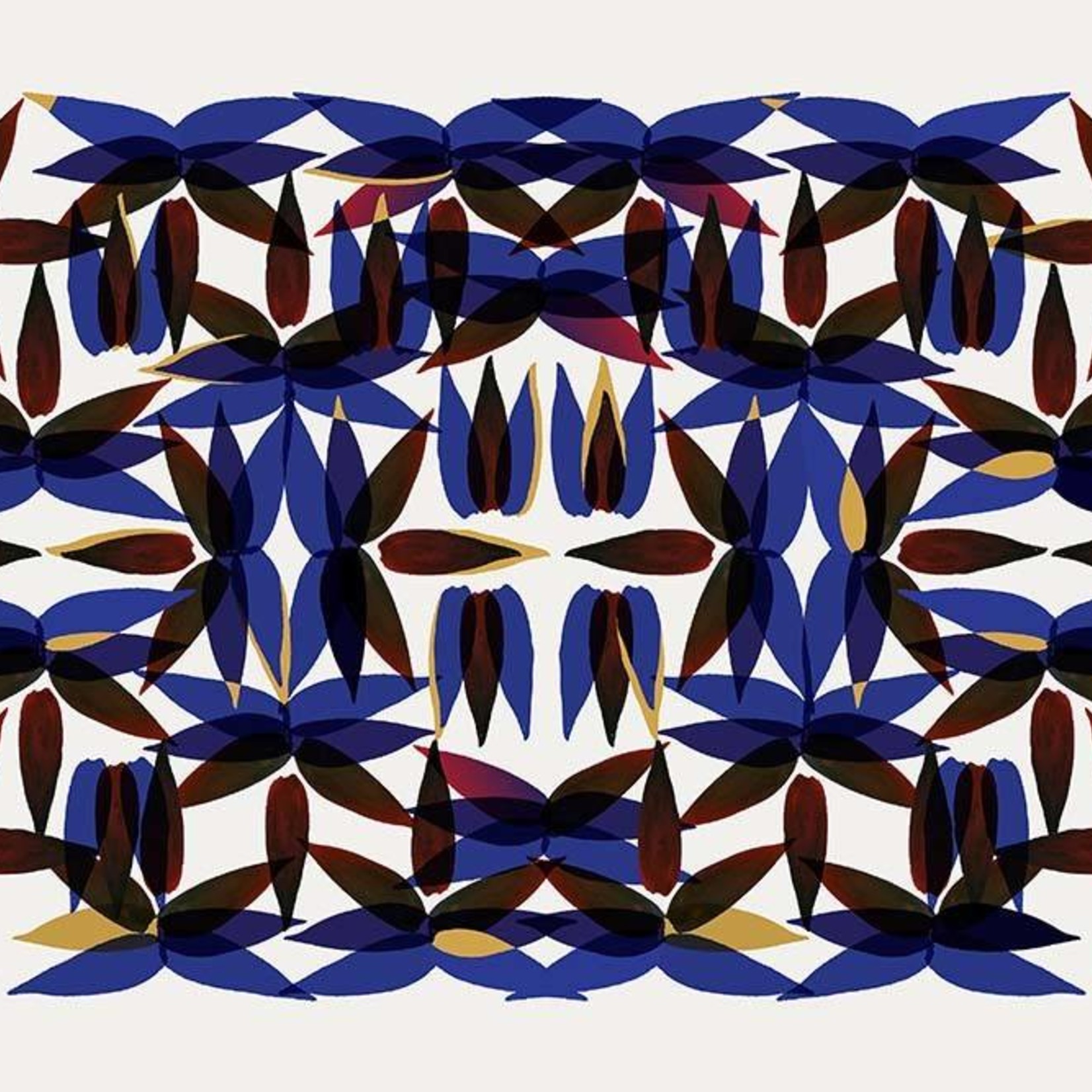 Framed Print on Rag Paper: Kaleidoscope View in Blue