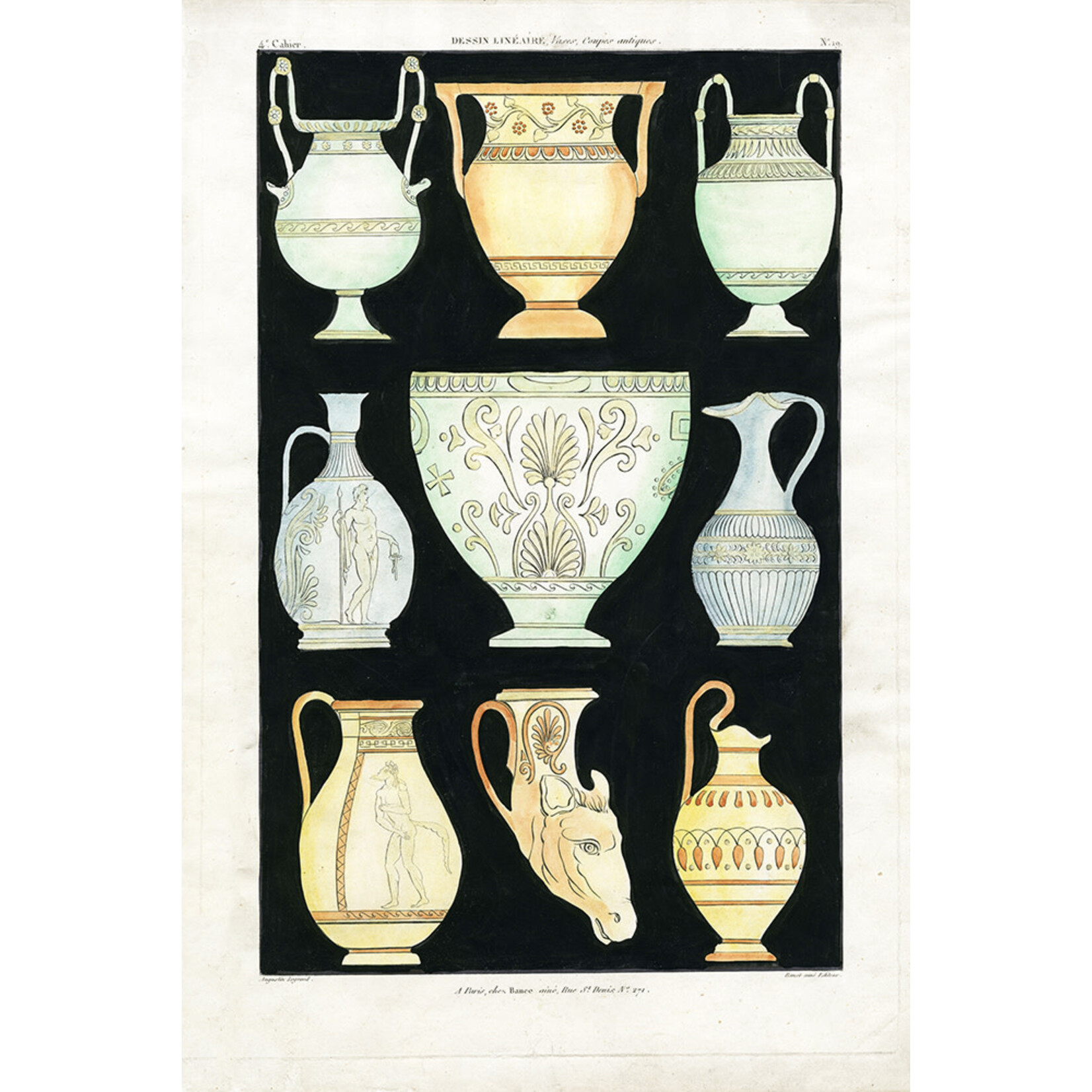 Fine Art Print on Rag Paper Antique Greek Vases and Urns Series 1