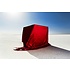 Getty Images Gallery Box covered in red fabric on salt flats by Andy Ryan