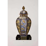 Fine Art Print on Rag Paper Chinese Vase in Blue and Yellow