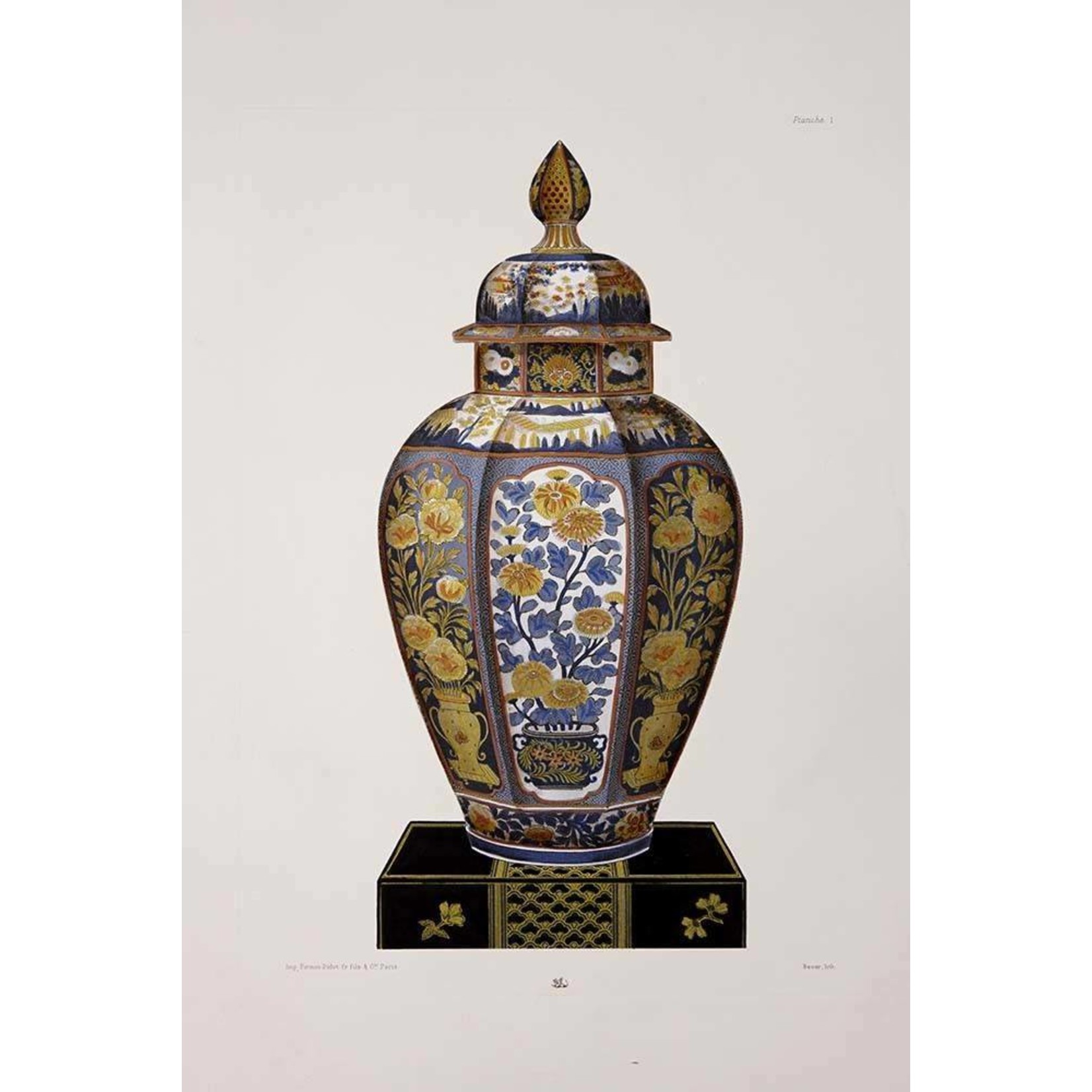 The Picturalist | Fine Art Prints on Paper Chinese Vase in Blue and Yellow