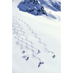 Fine Art Print on Rag Paper Thrilling Heli-Skiing Descent