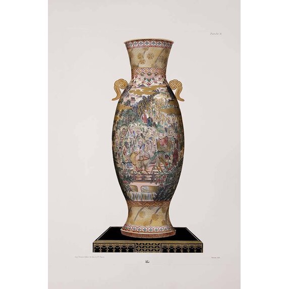 The Picturalist | Fine Art Prints on Paper Chinese Vase in Gold and Pink Print on Paper