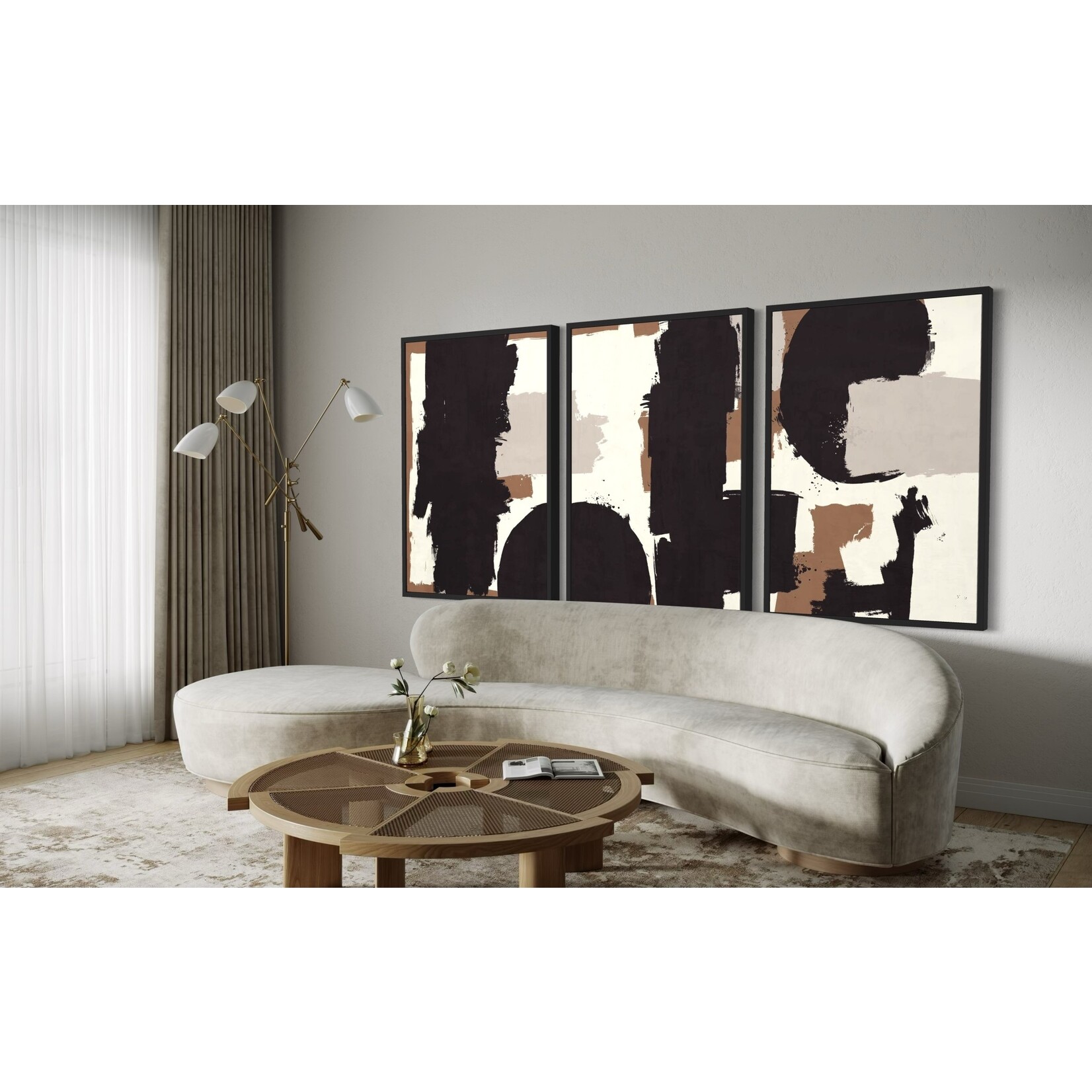 The Picturalist | Print on Canvas Natural Strokes by Alejandro Franseschini  30 x 45 inches each panel