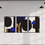 The Picturalist | Print on Canvas Robert in Blue Triptych