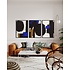 The Picturalist | Print on Canvas Robert in Blue Triptych by Alejandro Franseschini