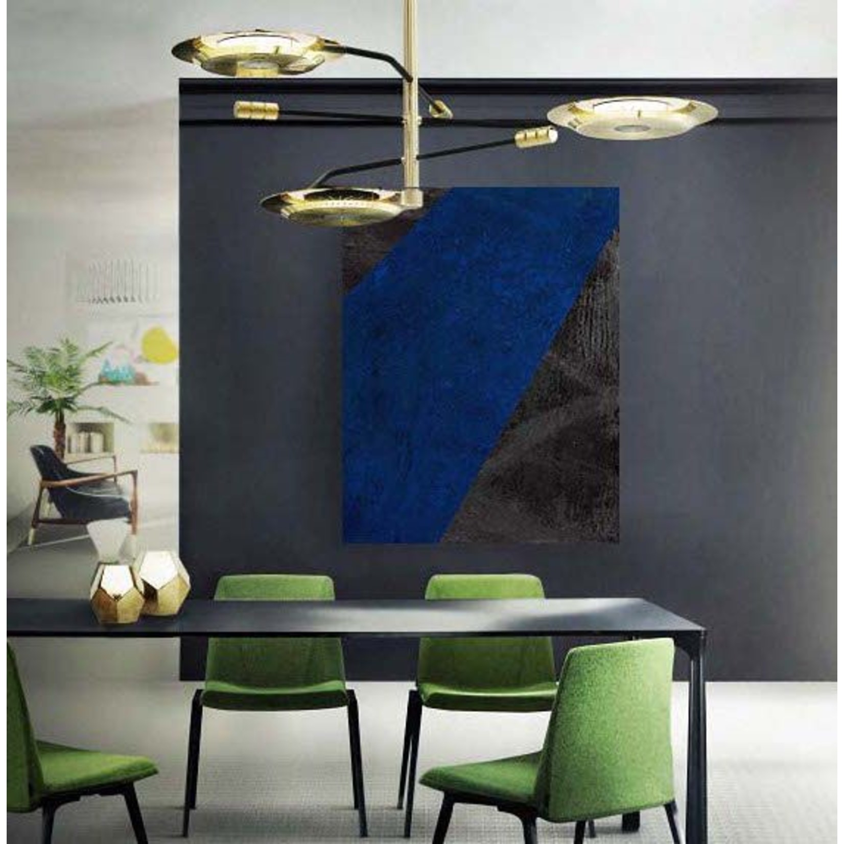The Picturalist | Stretched Print on Canvas Black and Blue 1 Canvas by Evelyn Ogly