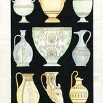 Framed Print on Rag Paper: Antique Greek Vases and Urns Series 1