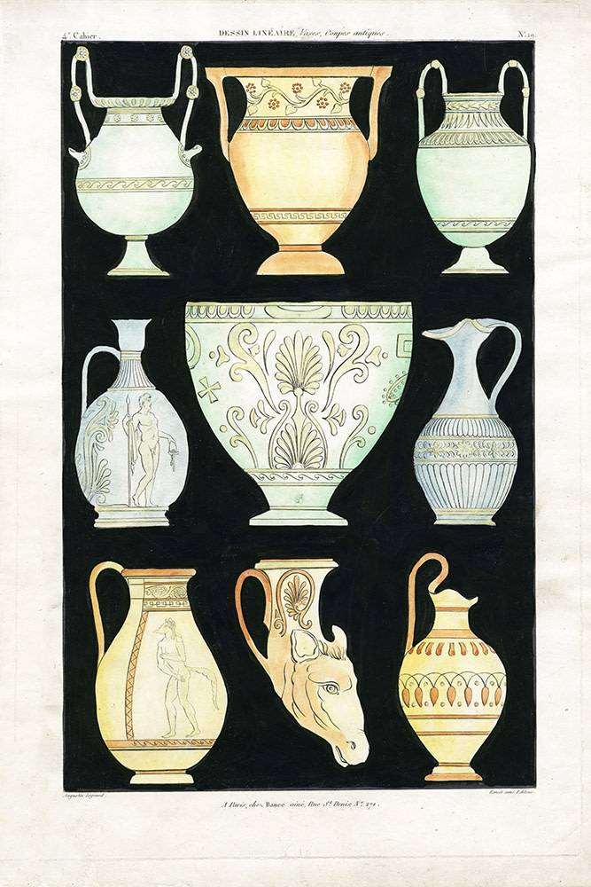 Greek Vase Vintage Stencil Ornate Template Shabby Chic Reusable Decor Urn 