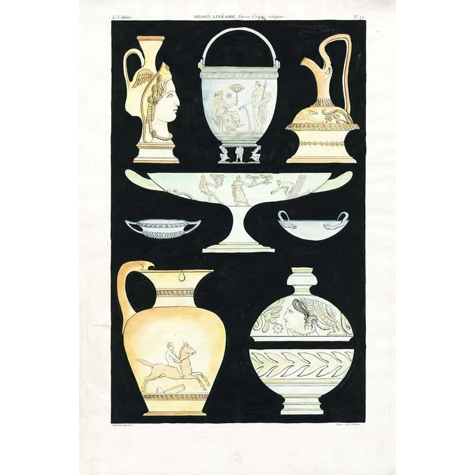 Fine Art Print on Rag Paper Antique Greek Vases and Urns Series 3