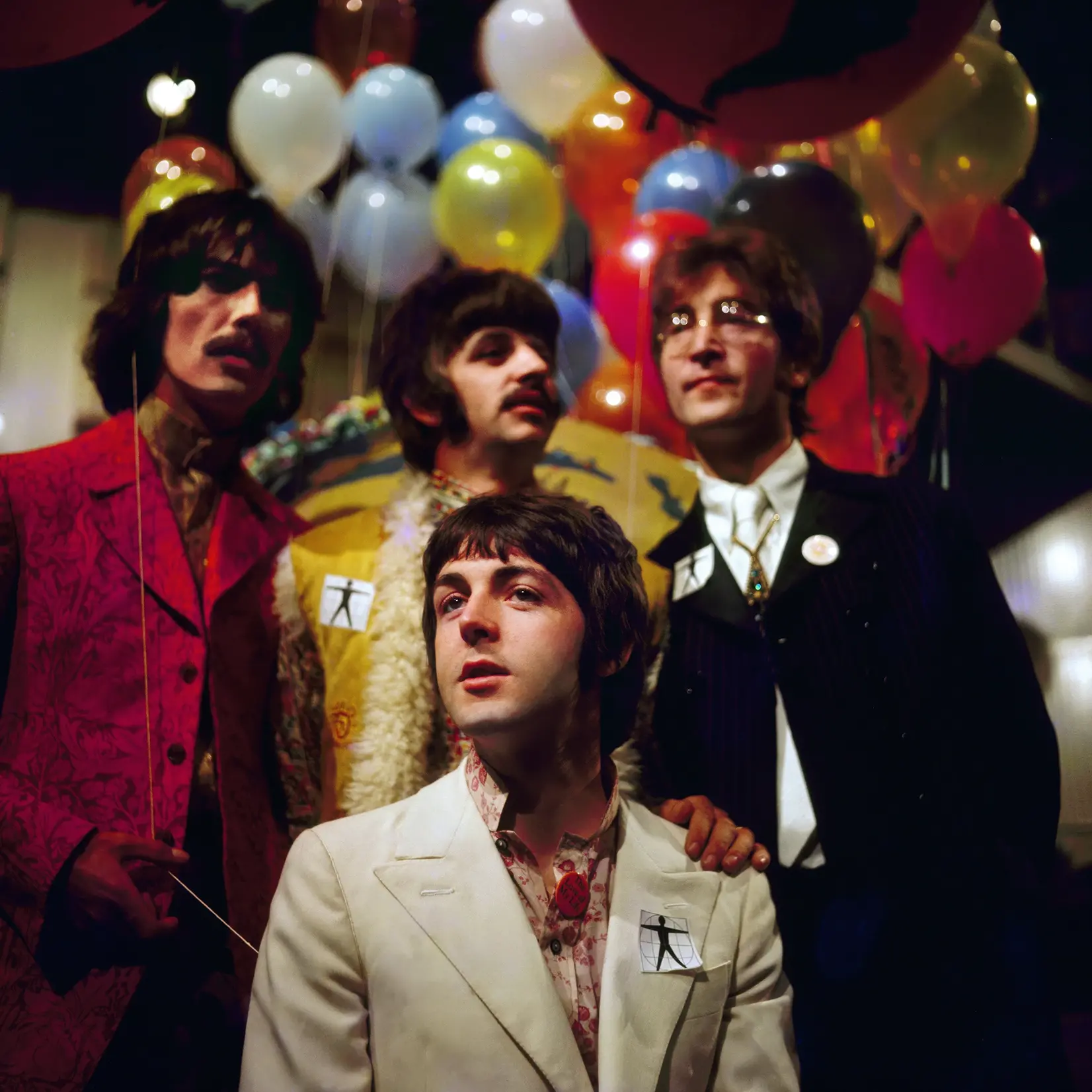 Getty Images Gallery The Beatles at Our World – Framed Photography Print by Michael Ochs via Getty Images Gallery