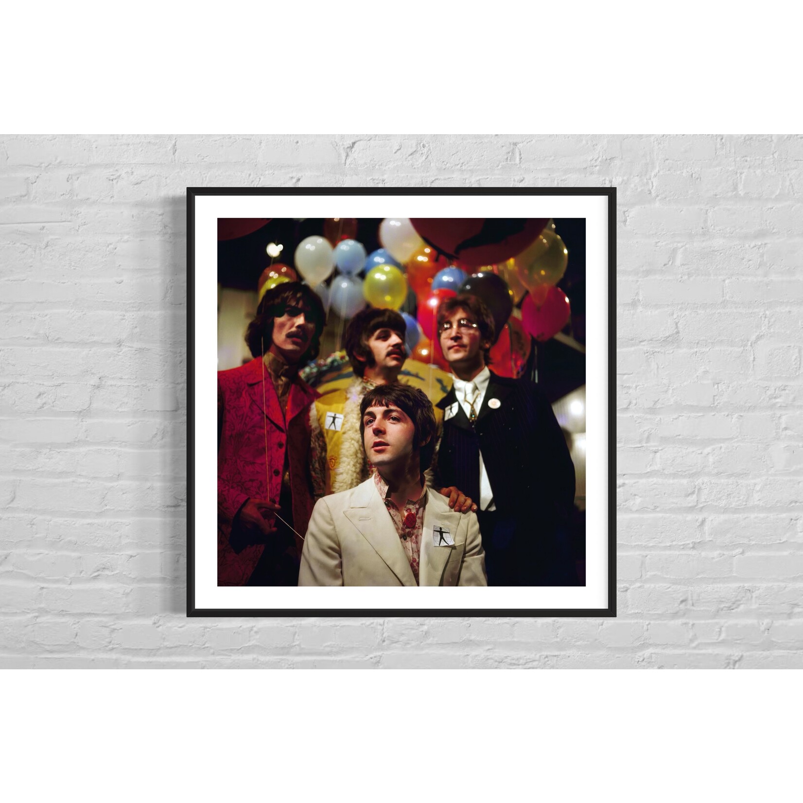Getty Images Gallery The Beatles at Our World – Framed Photography Print by Michael Ochs via Getty Images Gallery