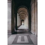 Framed Print on Rag Paper: The Louvre Perspective