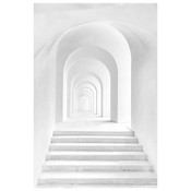 Framed Print on Rag Paper: Perspective in White by R. Schreiner