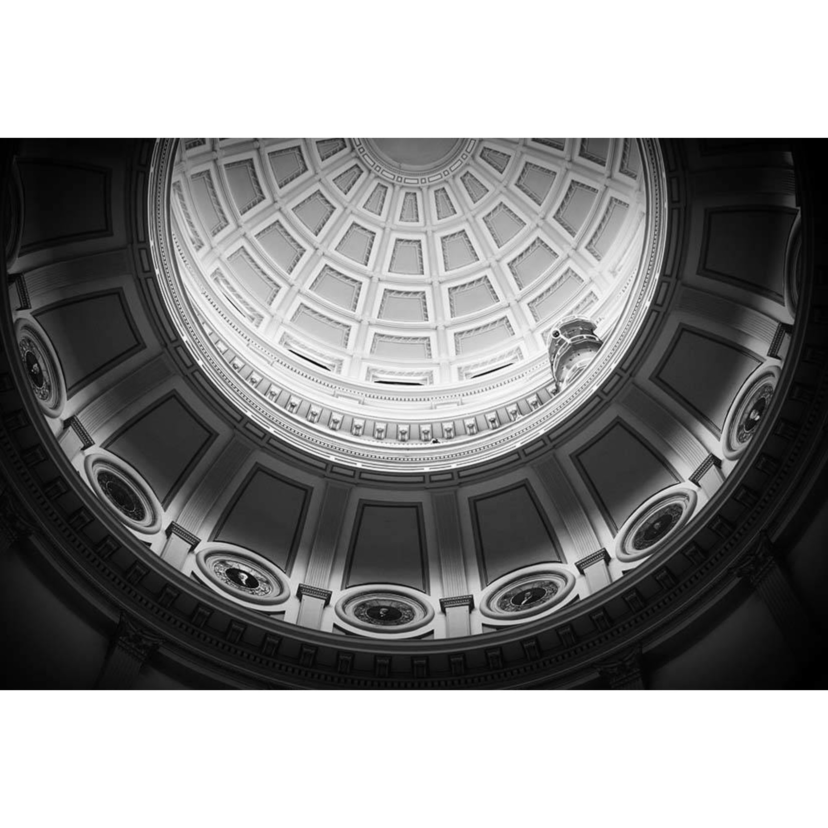 Facemount Metal Prints Black and White Dome