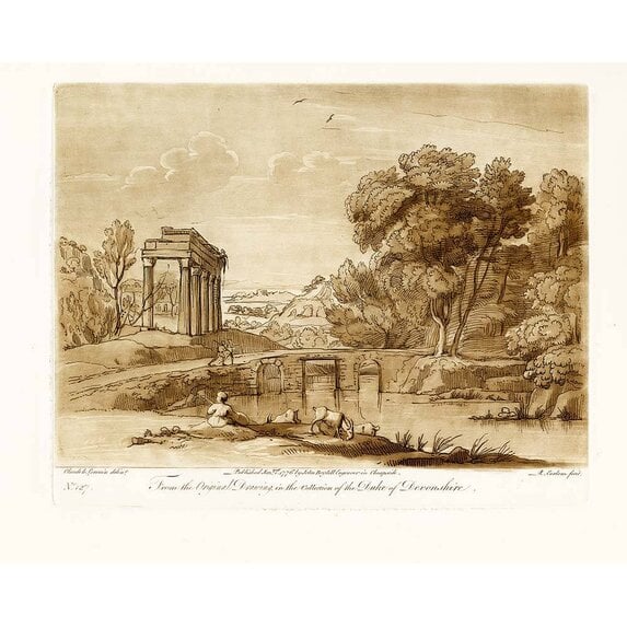 The Picturalist | Fine Art Prints on Paper Antique Pastoral Scene Duke Of Devonshire by J. Boydell 1802