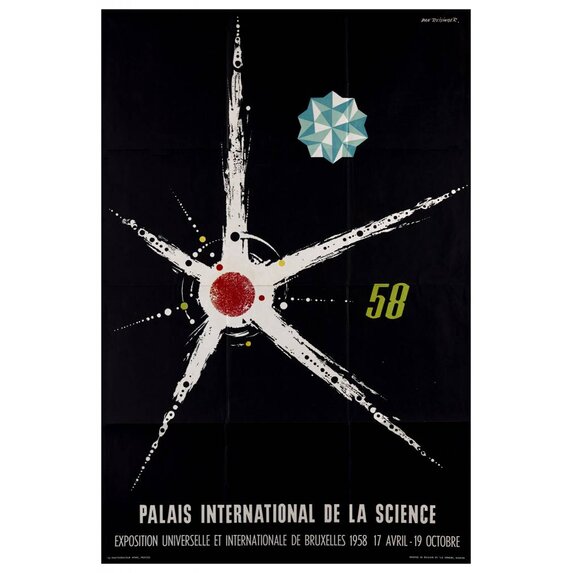 Fine Art Print on Rag Paper 1958 Palais International de la Science Brussels