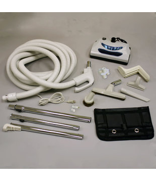Central Vacuum Hose Kit - Majestic Dual Voltage 30' (White)