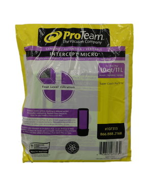 Proteam Disposable Bags - Super Coach Triangle Collar 10 Qt (10 Pack)