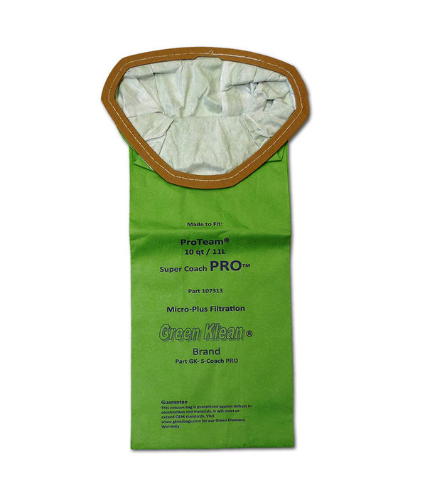 ProTeam Proteam Disposable Bags - Super Coach Triangle Collar 10 Qt (10 Pack)