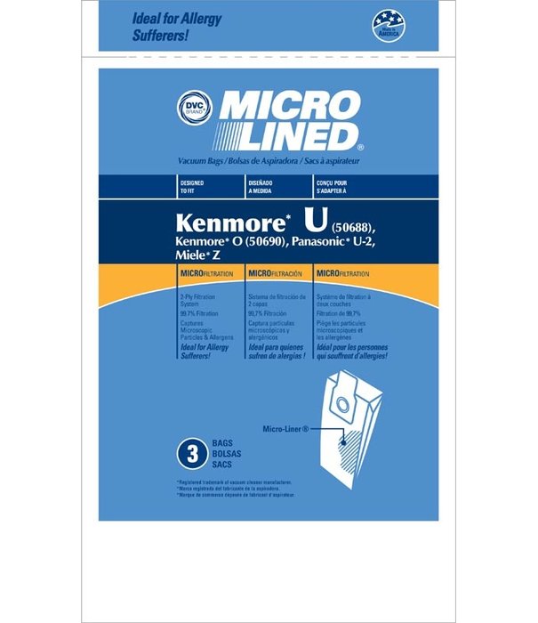 Kenmore Kenmore DVC Bags - Type U/L/O 50688/50690 (3 Pack)