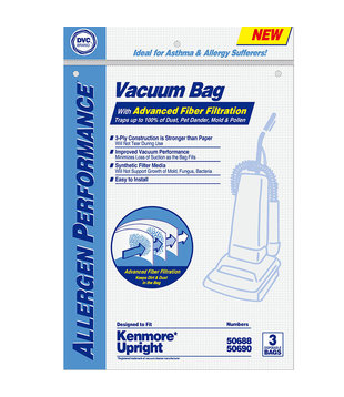 Allergen Kenmore DVC Bags - Type U/L/O 50688/50690 (3 Pack)