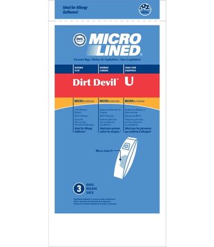 Dirt Devil DVC Bags - Type U (3 Pack)