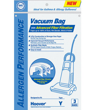 Hoover Allergen DVC Bags -Type Y  (3 Pack)