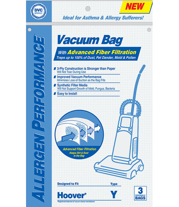 Hoover Hoover Allergen DVC Bags -Type Y  (3 Pack)
