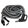 Central Vacuum Hose - Dual Voltage Switch And Pigtail (Black & Gray)