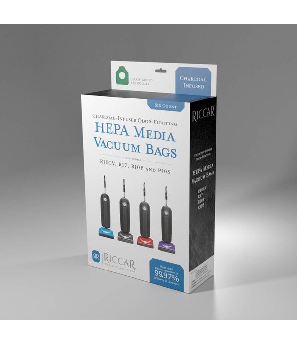 Riccar & Simplicity Riccar Charcoal Infused Hepa Bags - SupraLite R10 Models (6 Pack)