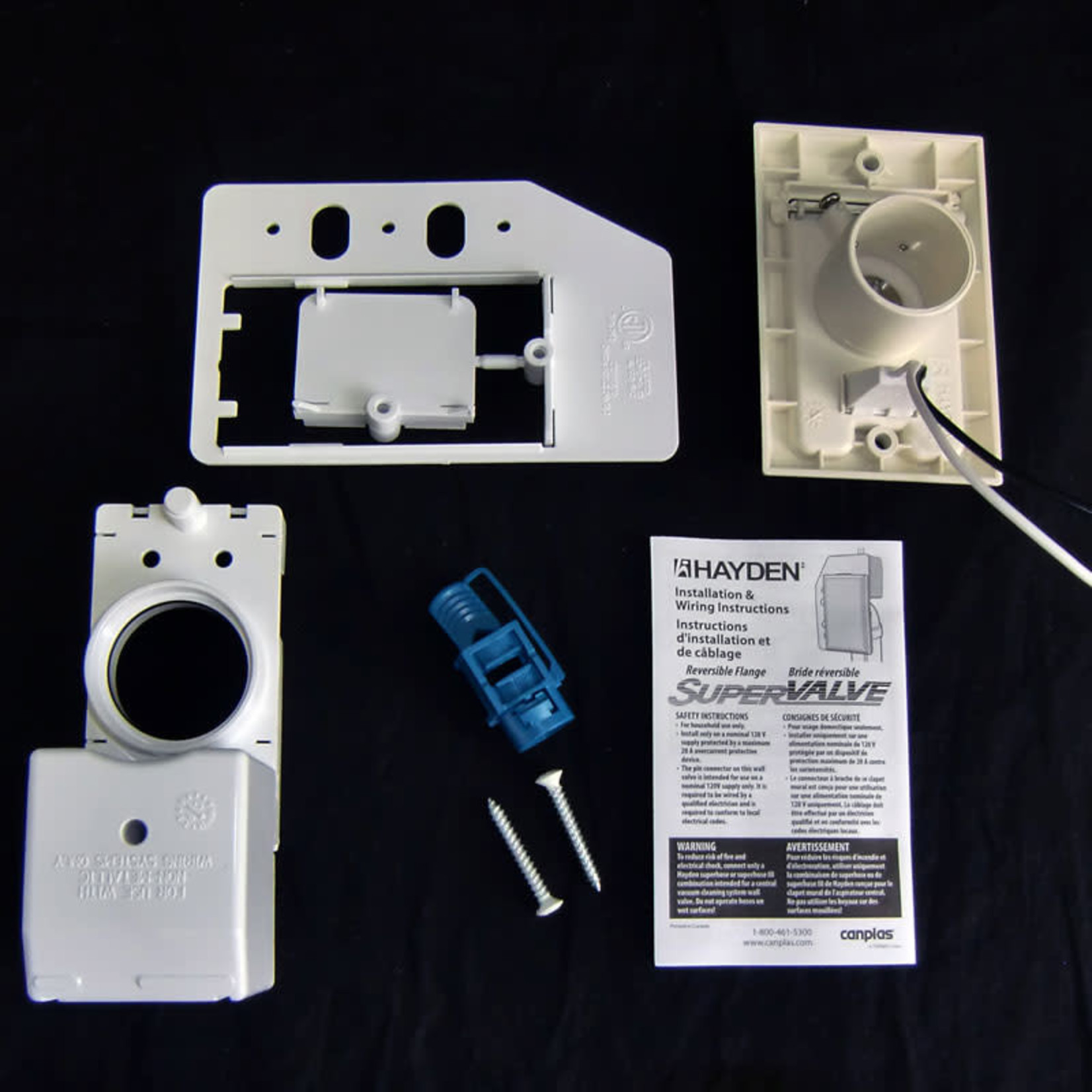 Vaculine Supervalve Inlet Door Kit Central Vacuum (Almond110v 3/4