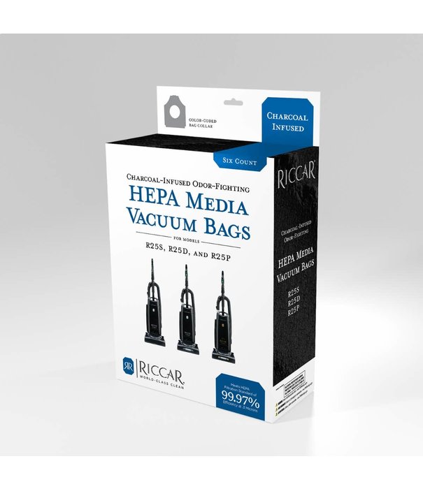 Riccar & Simplicity Riccar Charcoal Lined Hepa Bags - R25 Models (6 Pack)